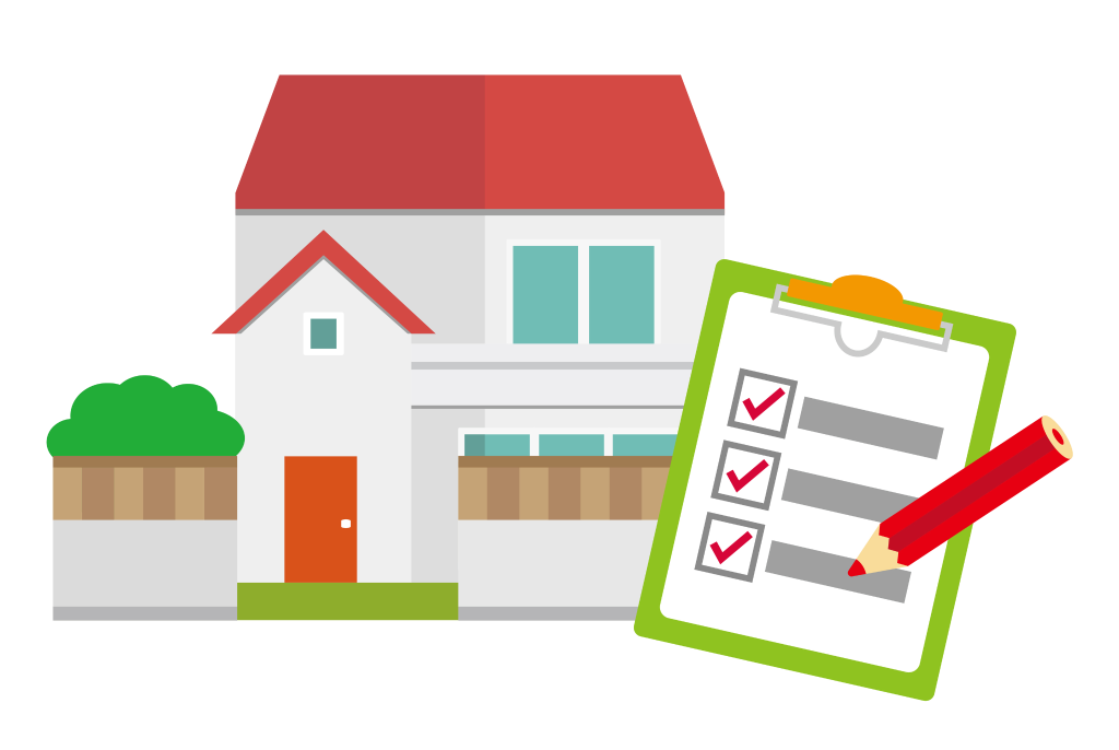 Immobilie mit Checkliste als Zeichen für die gut organisierte digitale Immobilienverwaltung